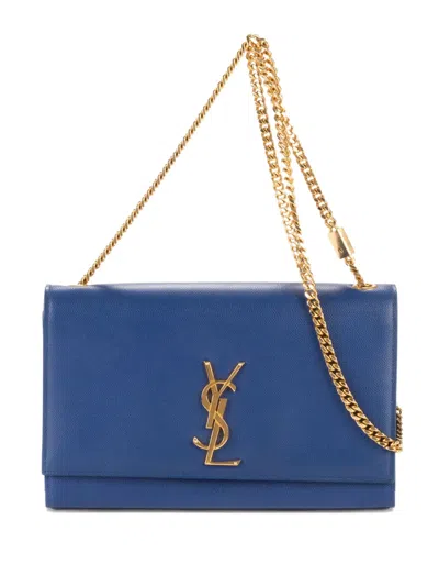 Pre-owned Saint Laurent Medium Kate Shoulder Bag In Blue