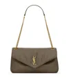 Saint Laurent Calypso Large Leather Shoulder Bag In Green