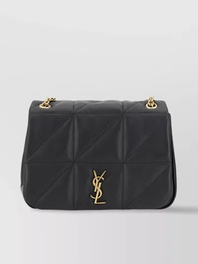 Saint Laurent Medium Lambskin Leather Shoulder Bag In Black