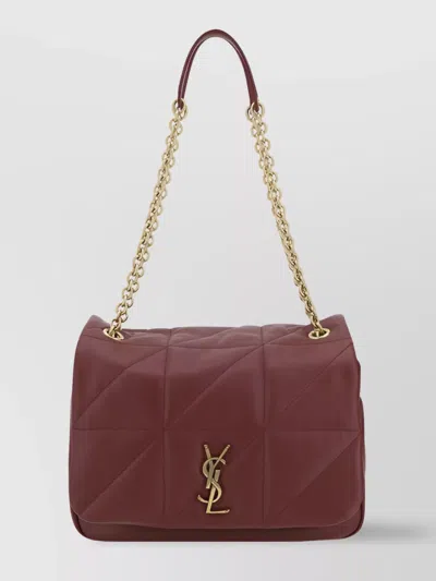Saint Laurent Medium Lambskin Quilted Shoulder Bag In Metallic