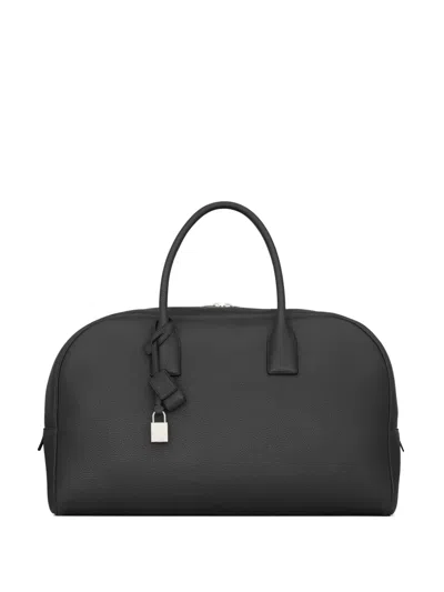 Saint Laurent Medium Leather Tote Bag In Black
