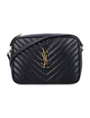 Saint Laurent Lou Quilted Leather Cross-body Bag In Black