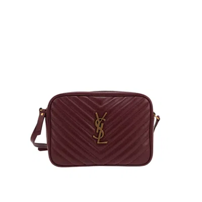 Saint Laurent Medium Lou Camera Shoulder Bag In Red