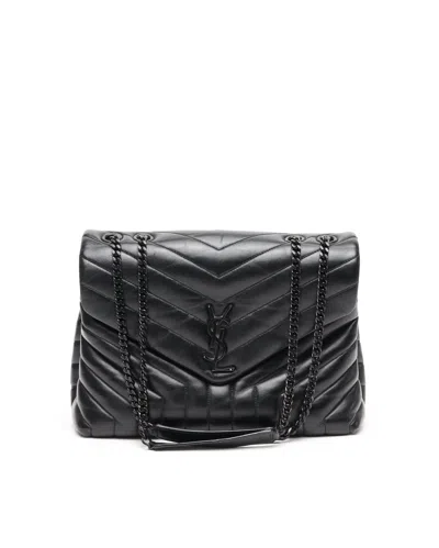 Saint Laurent Medium Loulou Bag In Black