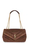 Saint Laurent Medium Loulou Chain Bag In Brown