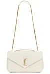 Saint Laurent Medium Loulou Chain Bag In Sand
