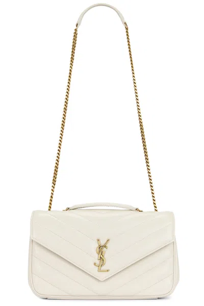Saint Laurent Medium Loulou Chain Bag In Sand