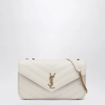 Saint Laurent Medium Loulou Cream Soft Leather Bag