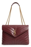 SAINT LAURENT MEDIUM LOULOU MATELASSÉ LEATHER SHOULDER BAG