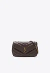 Saint Laurent Medium Loulou Quilted Leather Shoulder Bag In Brown