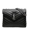 Saint Laurent Medium Loulou Quilted Shoulder Bag In Black