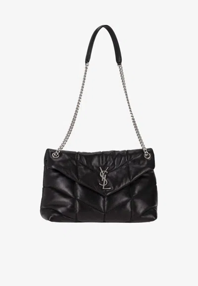 Saint Laurent Medium Loulou Shoulder Bag In Black