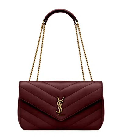 Saint Laurent Medium Loulou Shoulder Bag In Burgundy