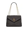 Saint Laurent Medium Loulou 'y' Quilted Shoulder Bag In Black
