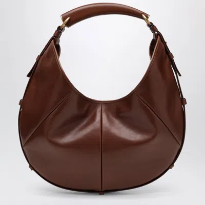 Saint Laurent Medium Mombasa Hobo Bag In Calfskin Leather With Suede Lining In Brown