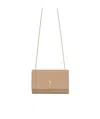 Saint Laurent Medium 'monogram' Shoulder Bag In Nude