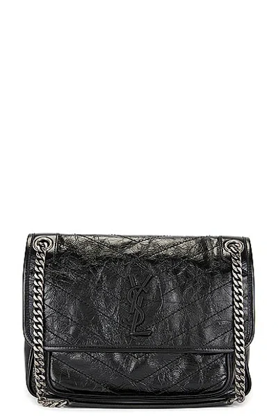 Pre-owned Saint Laurent Medium Niki Chain Bag In Black
