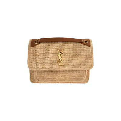 Pre-owned Saint Laurent Medium Niki Chain Bag 'pale Brown/brick' | Tan | Women's Size Onesize