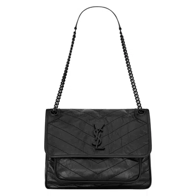 Pre-owned Saint Laurent Medium Niki Chain Shoulder Bag 'black'