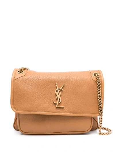 Saint Laurent Medium Niki Leather Shoulder Bag In Brown