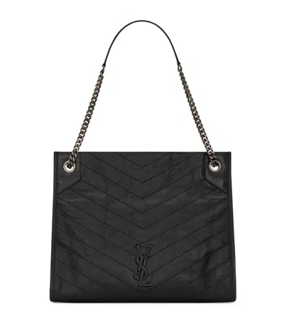 Saint Laurent Medium Niki Shopping Bag In Black