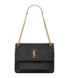 Saint Laurent Medium Leather Niki Shoulder Bag In Black