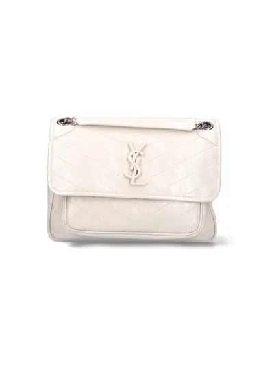 Saint Laurent Medium 'niki' Shoulder Bag In Cream