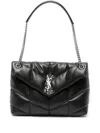 Saint Laurent Medium Puffer In Quilted Nappa In Black