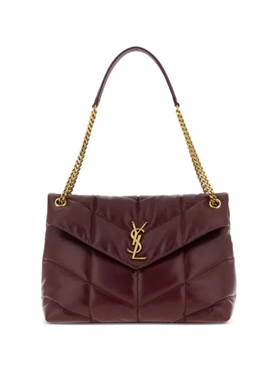 Saint Laurent Medium Puffer-design Shoulder Bag In Red