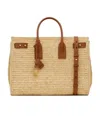 Saint Laurent Raffia Medium Sac De Jour Shopping Bag In Nude