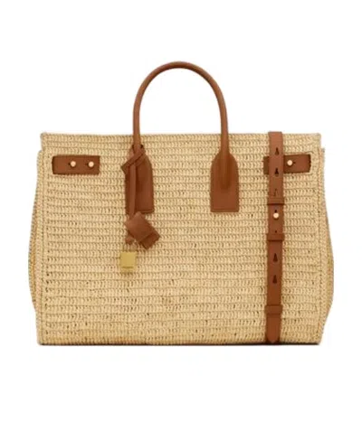 Saint Laurent Medium Sac Du Jour Tote Bag In Nude