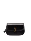 Saint Laurent Medium Solferino Leather Shoulder Bag In Black