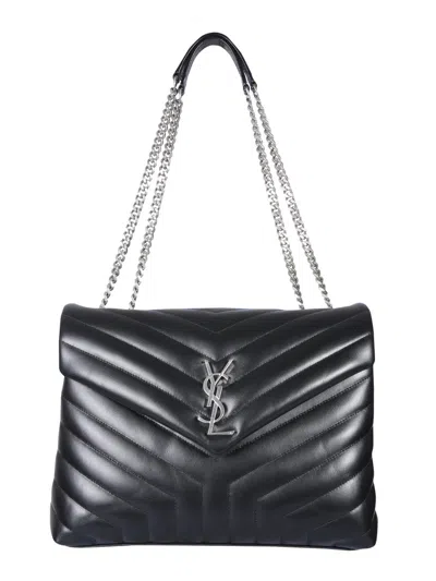 Saint Laurent Medium Shoulder Bag In Black