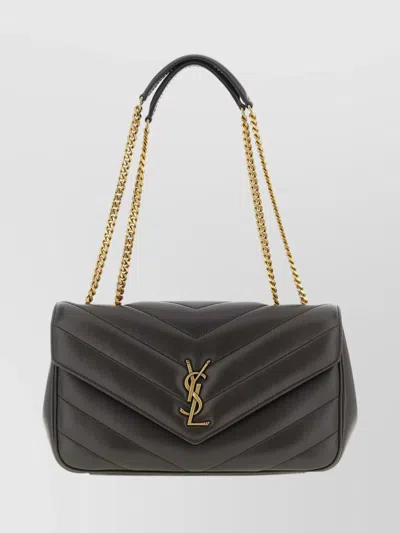 Saint Laurent Medium Shoulder Bag Featuring Chain Strap In Brown