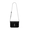 Saint Laurent Solferino Logo Plaque Medium Shoulder Bag In Black