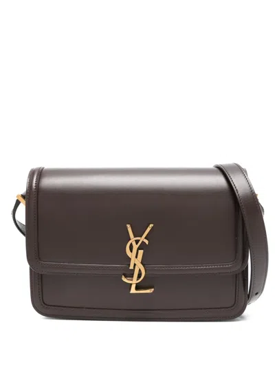 Saint Laurent Medium Solferino Satchel Bag In Brown