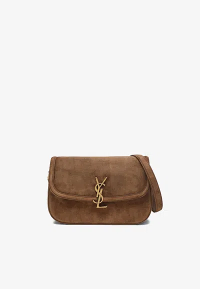SAINT LAURENT MEDIUM SOLFERINO SUEDE CROSSBODY BAG