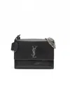 Saint Laurent Medium Sunset Bag In Black