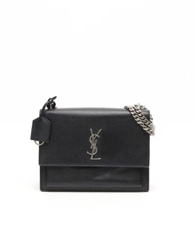 Saint Laurent Medium Sunset Bag In Black