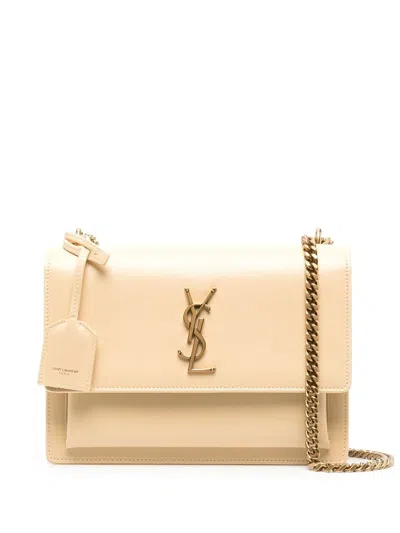 Saint Laurent Medium Sunset Crossbody Bag In Neutrals