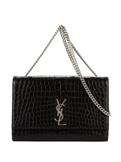 Pre-owned Saint Laurent Medium Sunset Shoulder Bag In Black