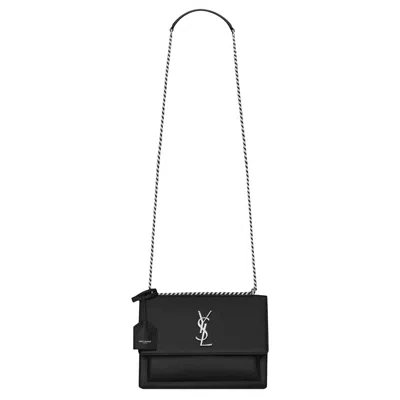 Pre-owned Saint Laurent Medium Sunset Shoulder Bag 'black'