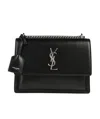 Saint Laurent Medium Sunset Shoulder Bag In Black