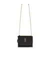 Saint Laurent Medium Sunset Shoulder Bag In Black
