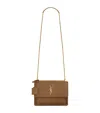 Saint Laurent Medium Sunset Leather Shoulder Bag In Brown