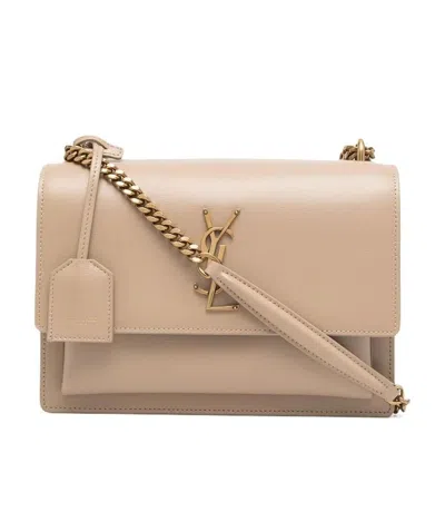 Saint Laurent Medium Sunset Shoulder Bag In Pink