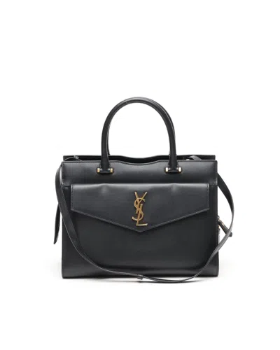 Saint Laurent Medium Uptown Bag In Black