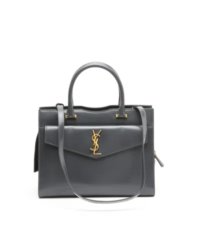 Saint Laurent Medium Uptown Bag In Gray
