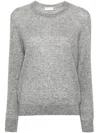 Saint Laurent Round Neck Sweater In Grau