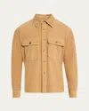 Saint Laurent Corduroy Overshirt In Moka/choc